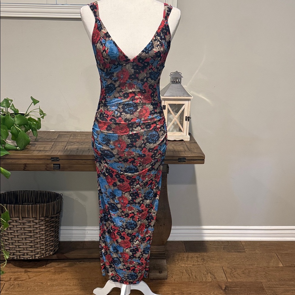 Floral Sleeveless Dress - Multicolor